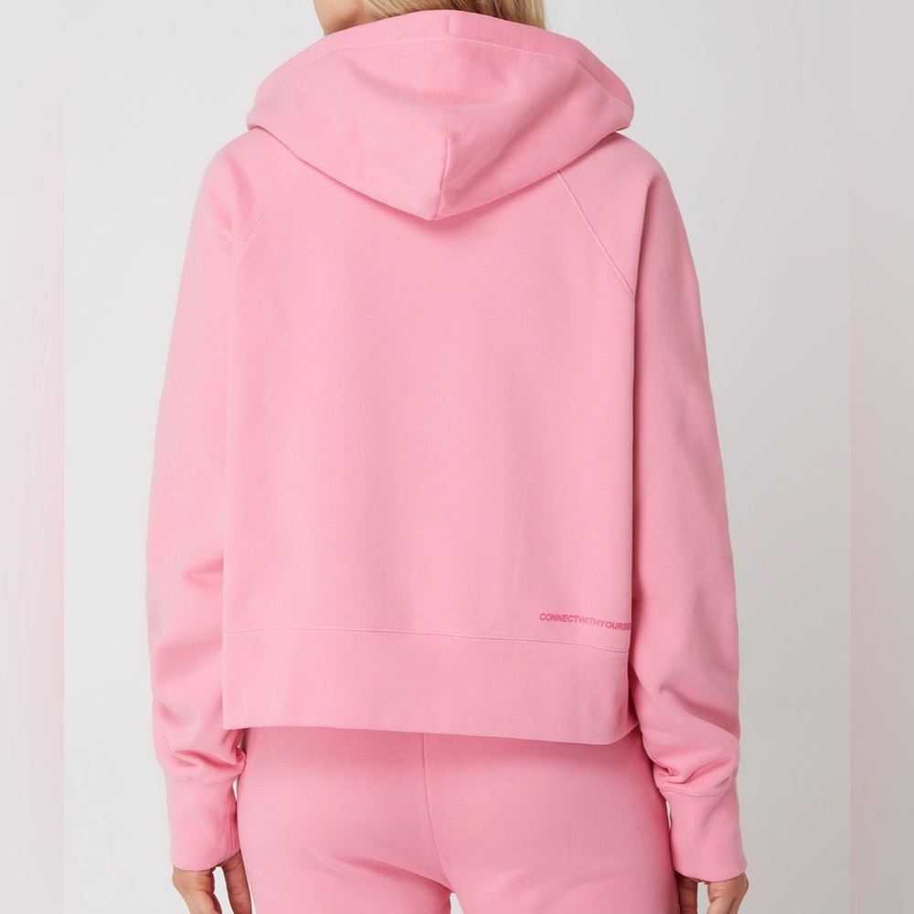 Boss Elisa Active Oversize Logo Hoodie in Faded Neon Pink XS - Picture 3 of 6
